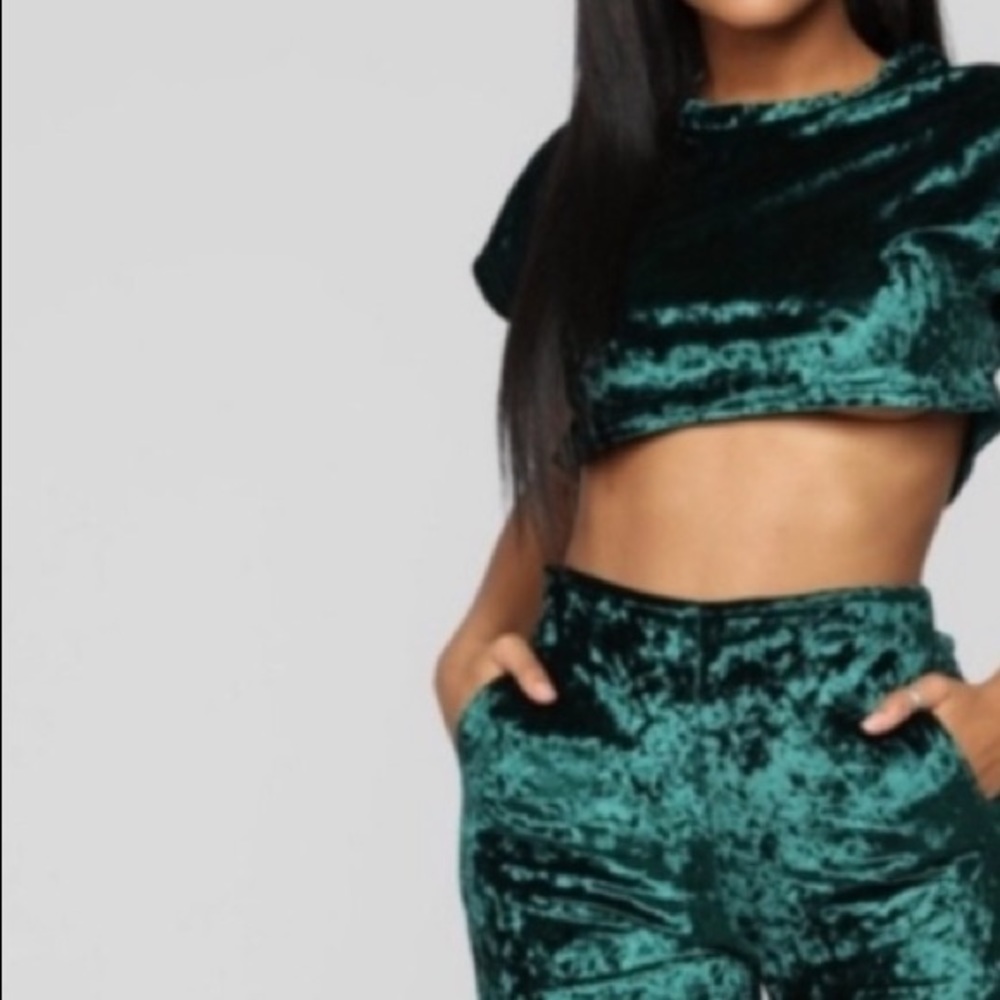 Fashion Nova Velvet 2 Piece